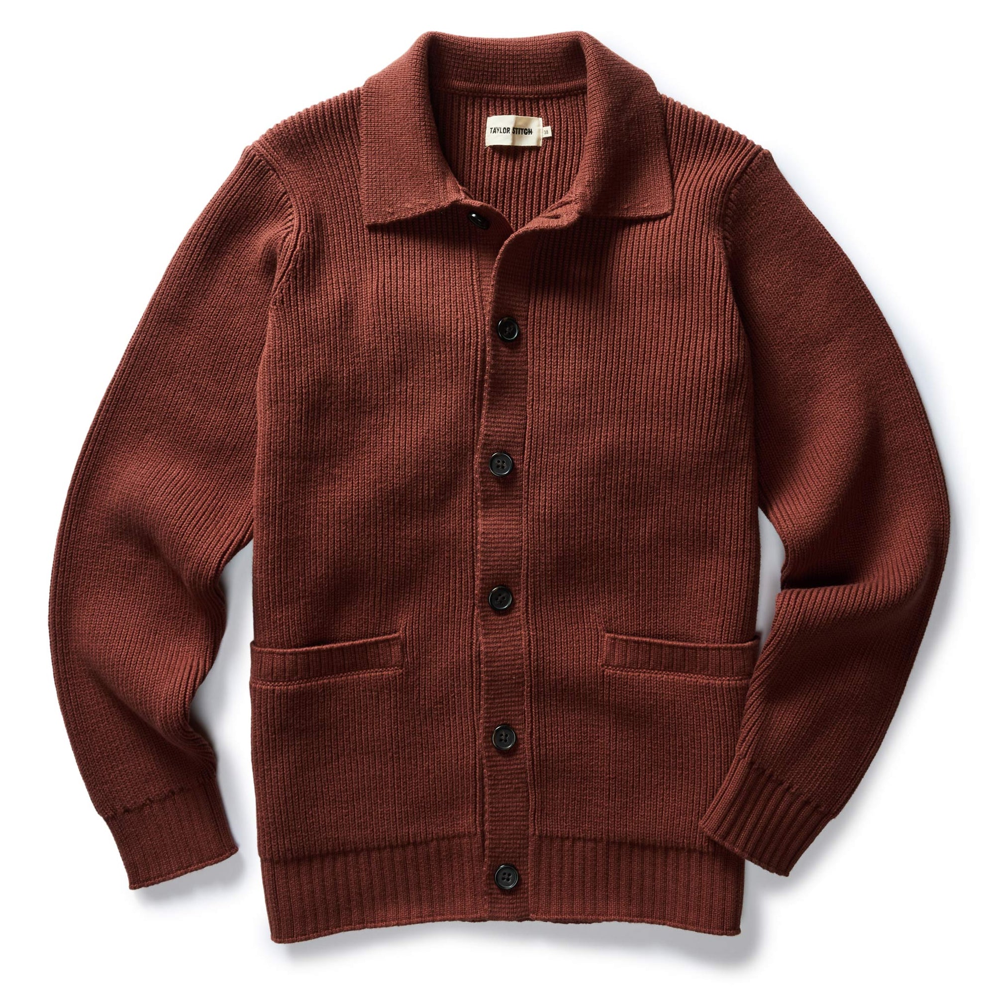 Taylor Stitch - Harbor Sweater Jacket in Mahogony