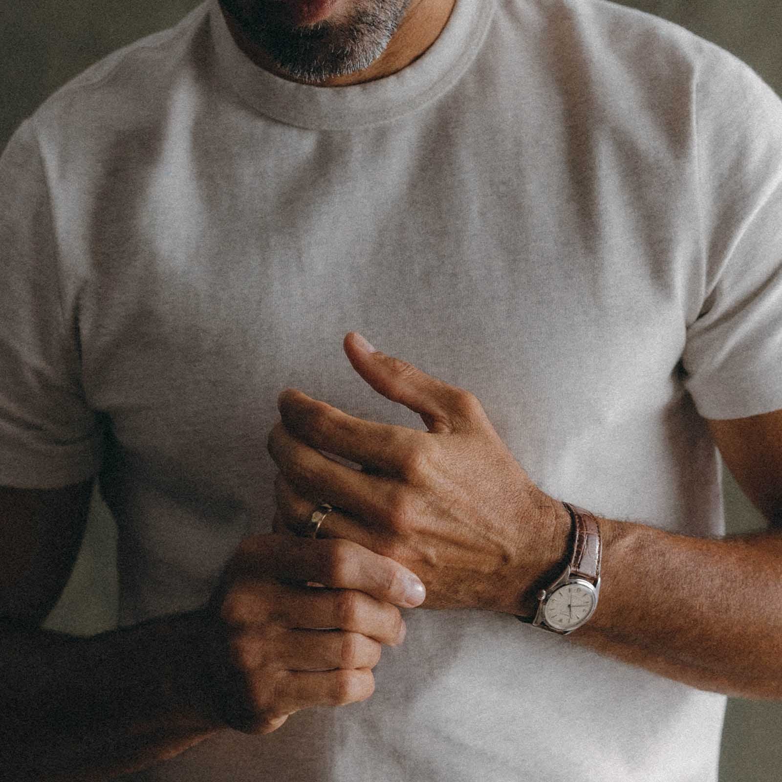 Taylor Stitch - Organic Cotton Shop Tee in Oat Twist