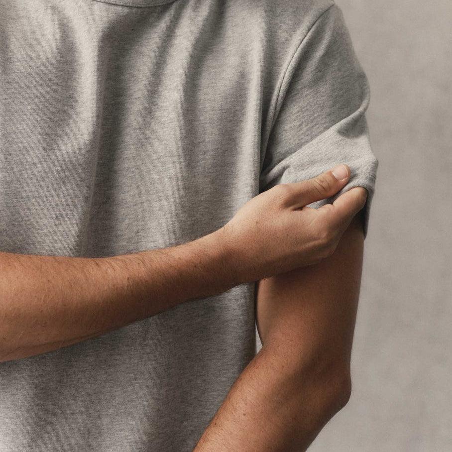 Taylor Stitch - Organic Cotton Shop Tee in Heather Grey by Taylor Stitch
