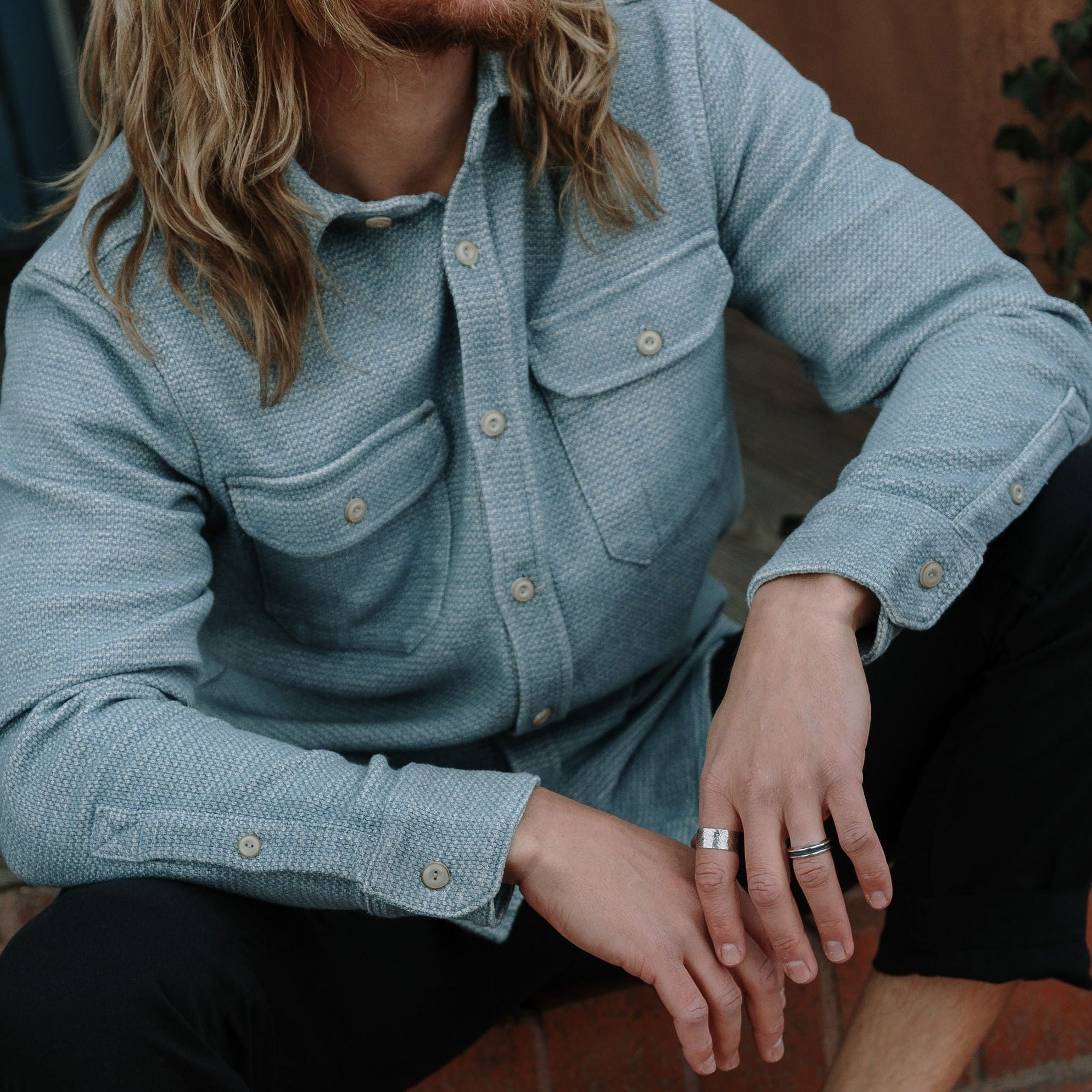 Taylor Stitch - The Division Shirt in Washed Indigo